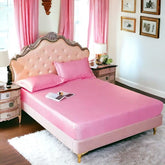 Elegant Silk fitted sheet -   Pink